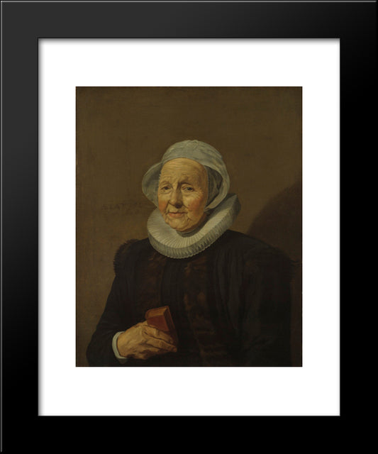 An Old Lady 20x24 Black Modern Wood Framed Art Print Poster by Hals, Frans