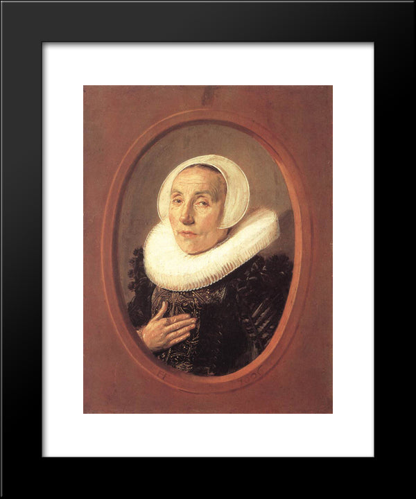 Anna Van Der Aar 20x24 Black Modern Wood Framed Art Print Poster by Hals, Frans