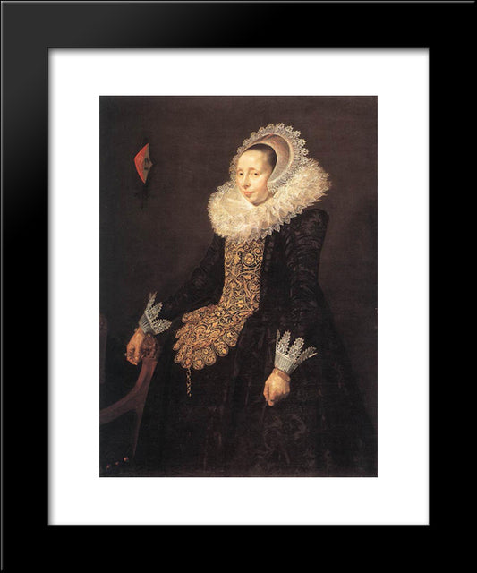 Catarina Both Van Der Eem 20x24 Black Modern Wood Framed Art Print Poster by Hals, Frans