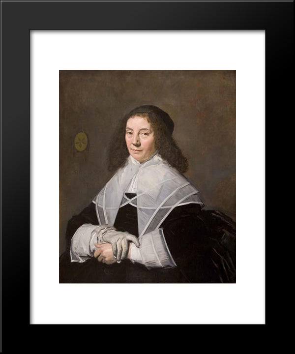 Dorothea Berck 20x24 Black Modern Wood Framed Art Print Poster by Hals, Frans