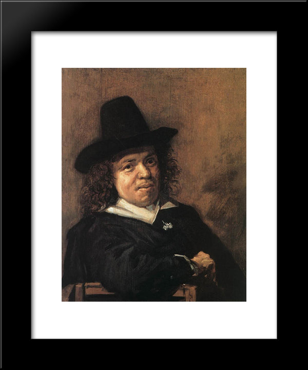 Frans Post 20x24 Black Modern Wood Framed Art Print Poster by Hals, Frans