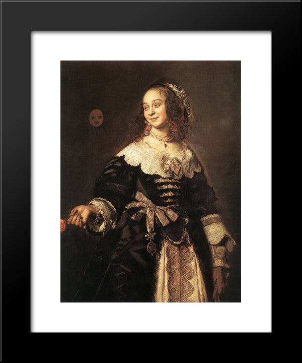 Isabella Coymans 20x24 Black Modern Wood Framed Art Print Poster by Hals, Frans