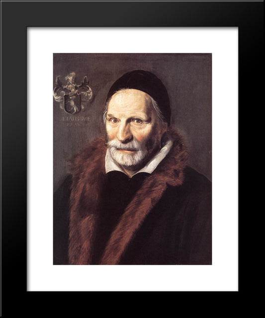 Jacobus Zaffius 20x24 Black Modern Wood Framed Art Print Poster by Hals, Frans