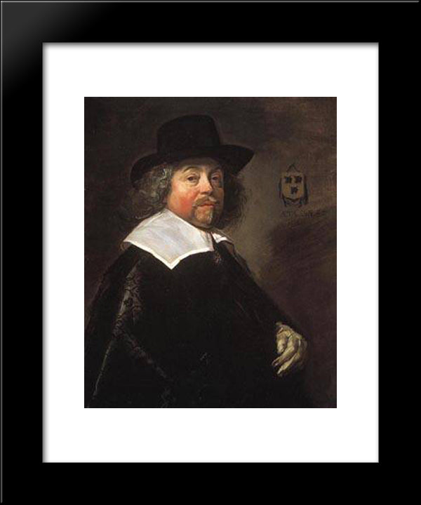 Joseph Coymans 20x24 Black Modern Wood Framed Art Print Poster by Hals, Frans