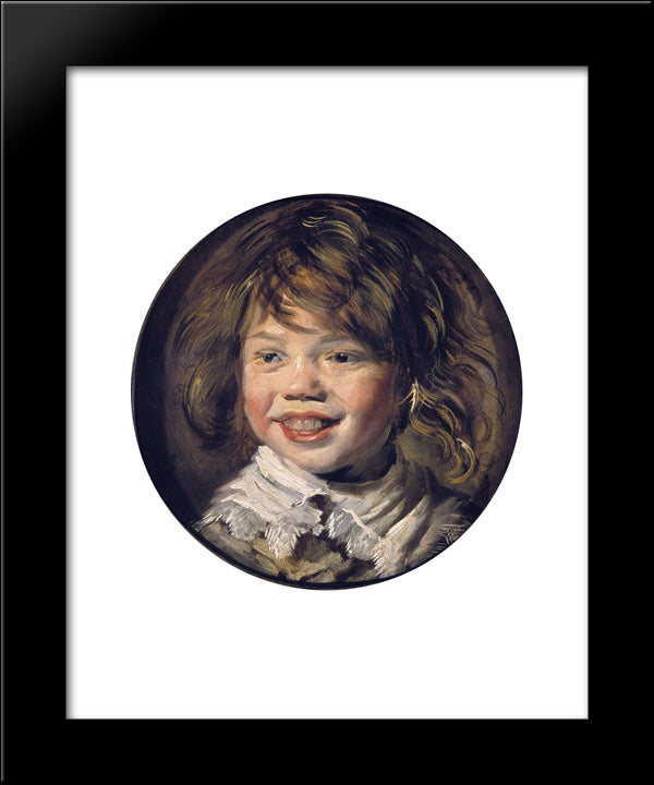 Laughing Boy 20x24 Black Modern Wood Framed Art Print Poster by Hals, Frans