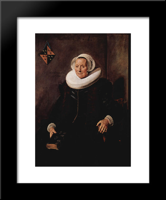 Maritge Voogt Claesdr 20x24 Black Modern Wood Framed Art Print Poster by Hals, Frans