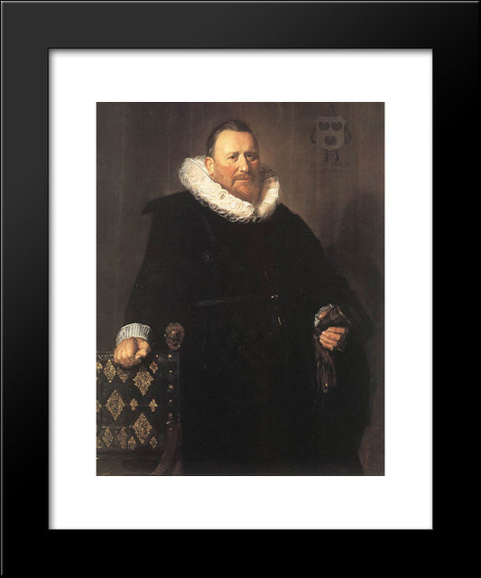 Nicolaes Woutersz Van Der Meer 20x24 Black Modern Wood Framed Art Print Poster by Hals, Frans