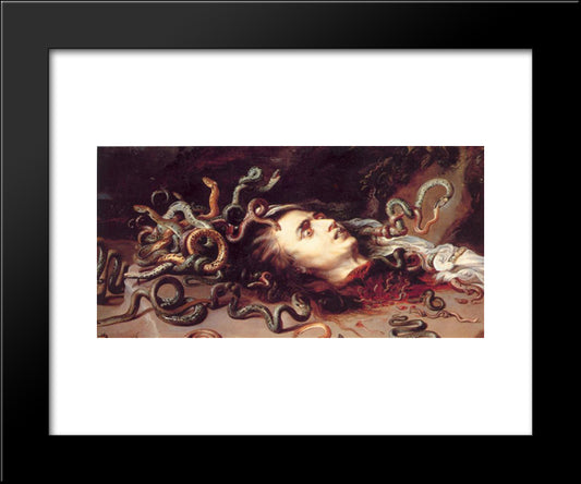 Head Of Medusa 20x24 Black Modern Wood Framed Art Print Poster by Snyders, Frans