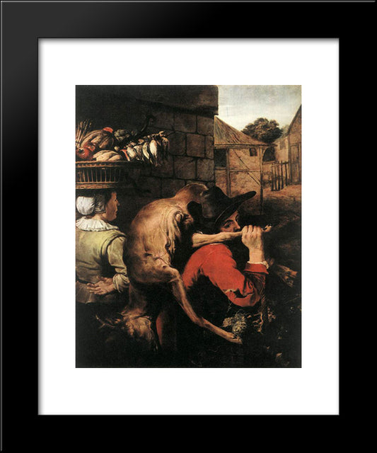 Return From The Hunt 20x24 Black Modern Wood Framed Art Print Poster by Snyders, Frans