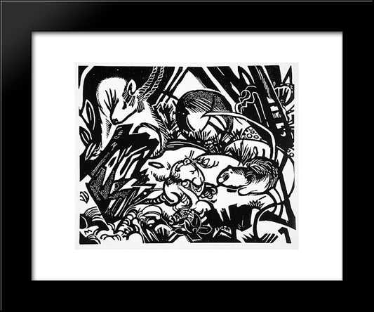 Animal Legend 20x24 Black Modern Wood Framed Art Print Poster by Marc, Franz