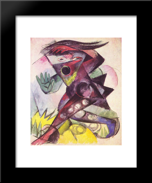 Caliban (From Shakespeare'S The Tempest) 20x24 Black Modern Wood Framed Art Print Poster by Marc, Franz