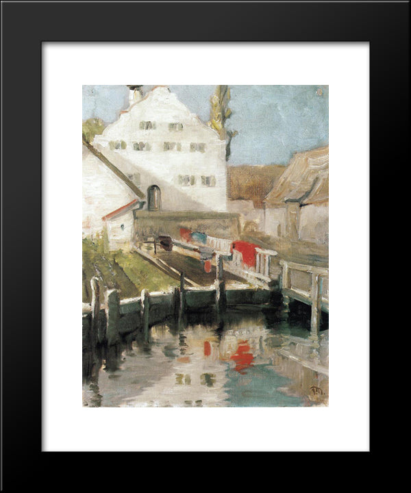 Indersdorf 20x24 Black Modern Wood Framed Art Print Poster by Marc, Franz