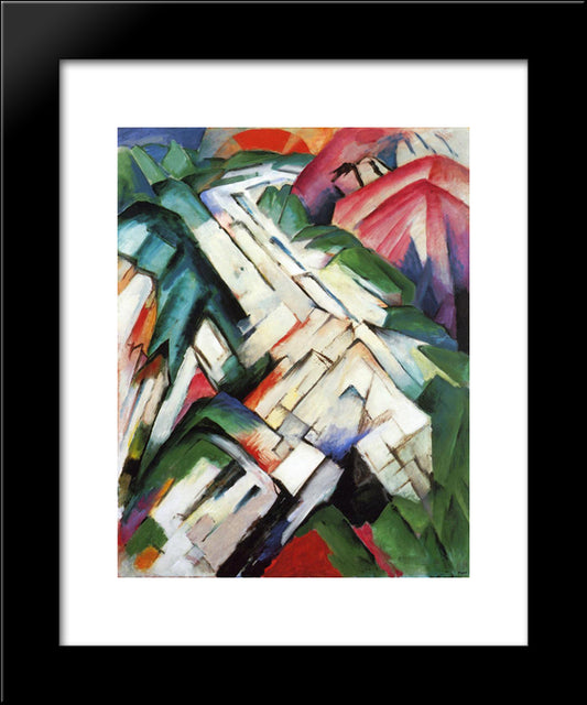 Mountains (Rocky Way Landscape) 20x24 Black Modern Wood Framed Art Print Poster by Marc, Franz