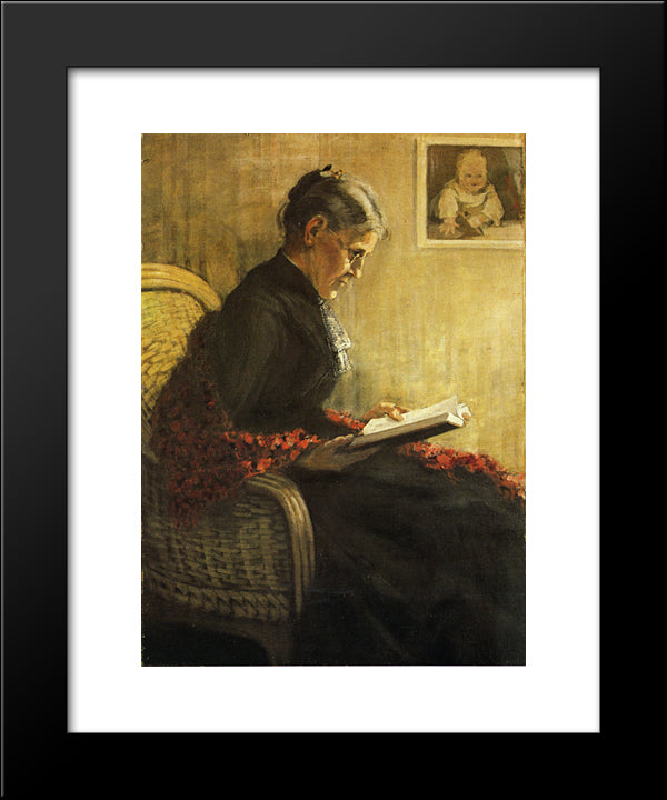 Portrait Of The Artist'S Mother 20x24 Black Modern Wood Framed Art Print Poster by Marc, Franz
