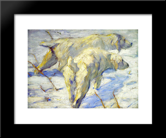 Siberian Sheepdogs 20x24 Black Modern Wood Framed Art Print Poster by Marc, Franz