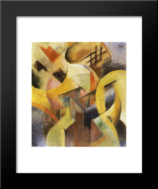 Small Composition I 20x24 Black Modern Wood Framed Art Print Poster by Marc, Franz