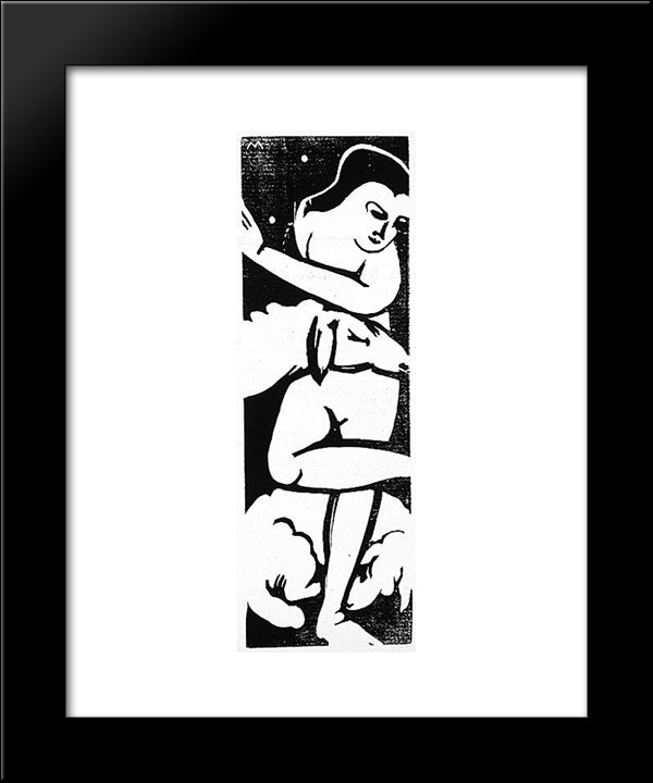 The Shepherdness 20x24 Black Modern Wood Framed Art Print Poster by Marc, Franz