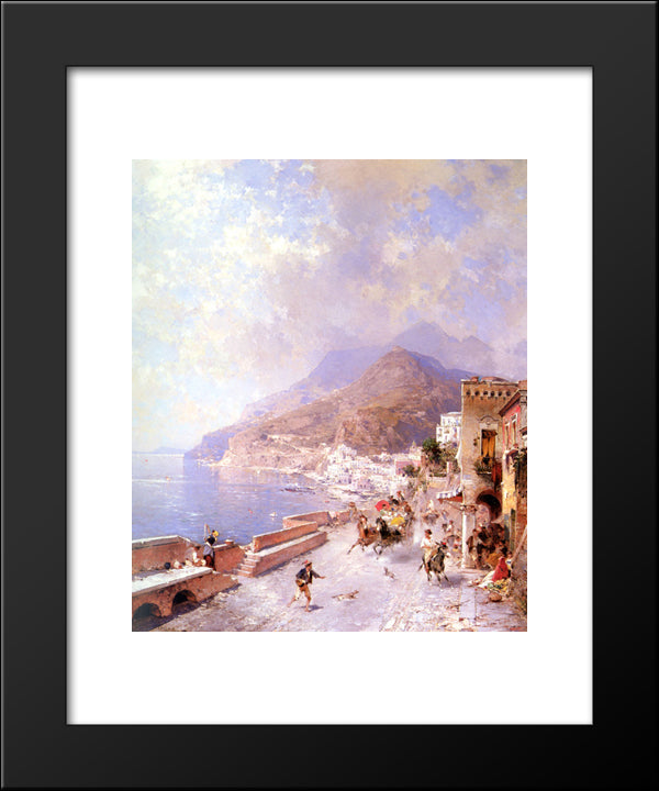 Amalfi 20x24 Black Modern Wood Framed Art Print Poster by Unterberger, Franz Richard