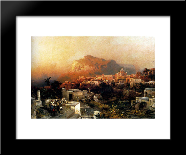 Capri 20x24 Black Modern Wood Framed Art Print Poster by Unterberger, Franz Richard