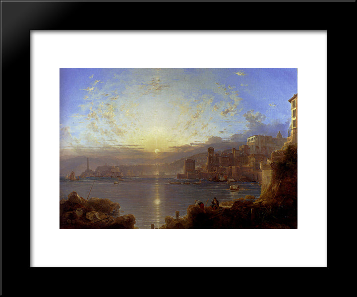 Genoa 20x24 Black Modern Wood Framed Art Print Poster by Unterberger, Franz Richard