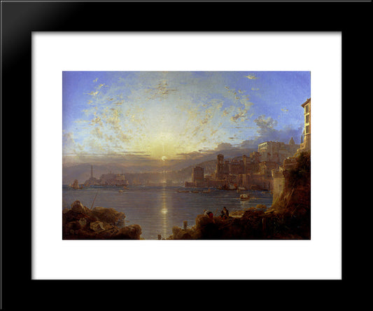 Genoa 20x24 Black Modern Wood Framed Art Print Poster by Unterberger, Franz Richard