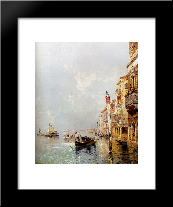 Giudecca Canal 20x24 Black Modern Wood Framed Art Print Poster by Unterberger, Franz Richard