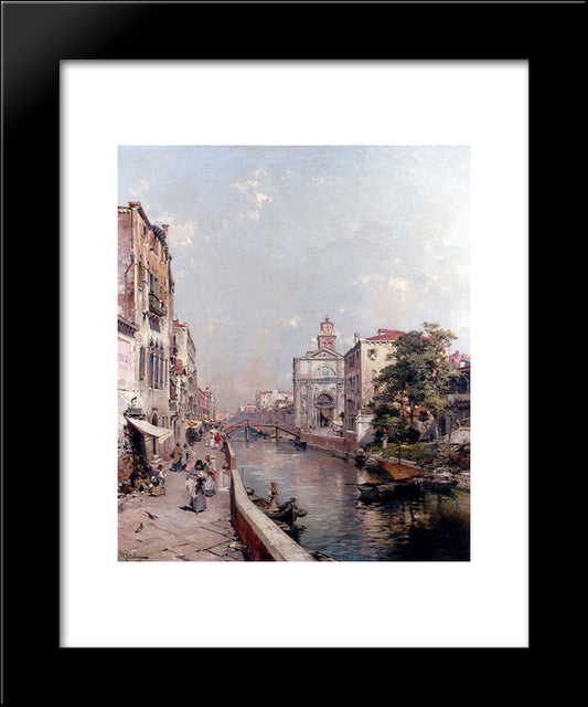 Rio St. Geronimo, Venice 20x24 Black Modern Wood Framed Art Print Poster by Unterberger, Franz Richard