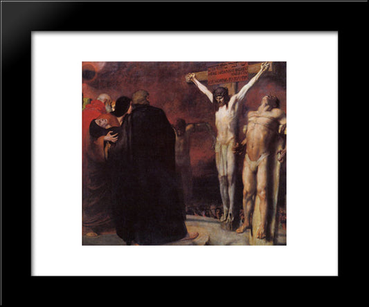 Crucifixion 20x24 Black Modern Wood Framed Art Print Poster by Stuck, Franz