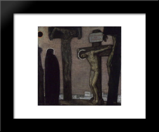 Golgotha 20x24 Black Modern Wood Framed Art Print Poster by Stuck, Franz