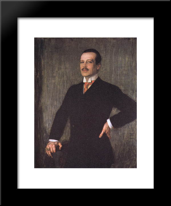 Grand Duke Ernst Ludwig 20x24 Black Modern Wood Framed Art Print Poster by Stuck, Franz