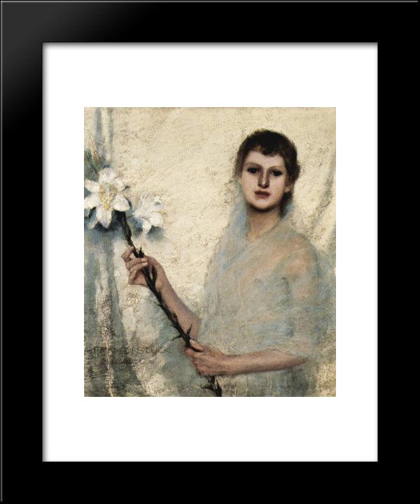 Innocence 20x24 Black Modern Wood Framed Art Print Poster by Stuck, Franz