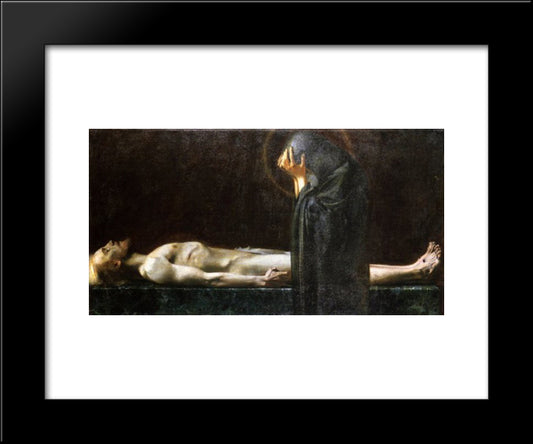 Pieta 20x24 Black Modern Wood Framed Art Print Poster by Stuck, Franz