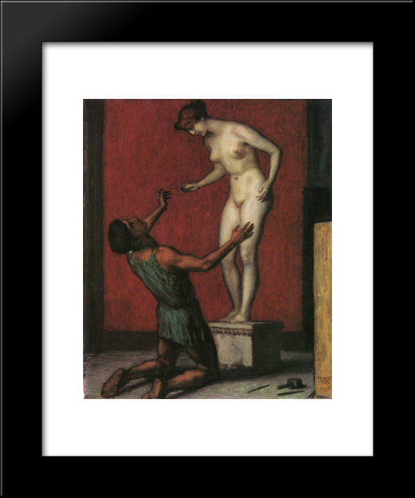 Pygmalion 20x24 Black Modern Wood Framed Art Print Poster by Stuck, Franz