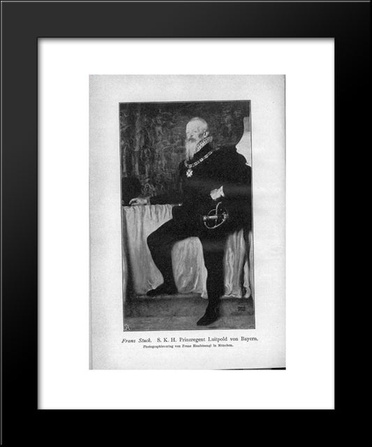 S. K. H. Prince Regent Luitpold Of Bavaria 20x24 Black Modern Wood Framed Art Print Poster by Stuck, Franz