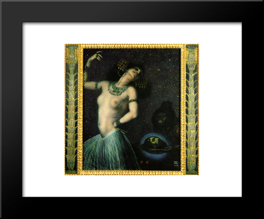 Salome 20x24 Black Modern Wood Framed Art Print Poster by Stuck, Franz