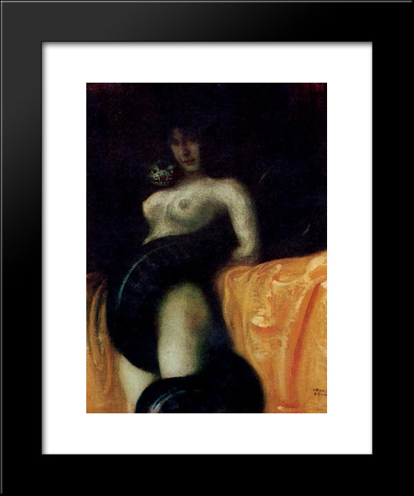 Sensuality 20x24 Black Modern Wood Framed Art Print Poster by Stuck, Franz