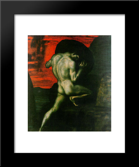 Sisyphus 20x24 Black Modern Wood Framed Art Print Poster by Stuck, Franz