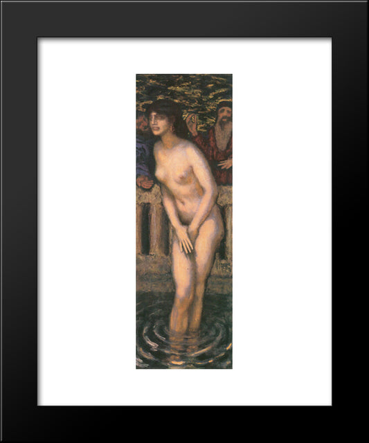 Susanna And The Elders 20x24 Black Modern Wood Framed Art Print Poster by Stuck, Franz