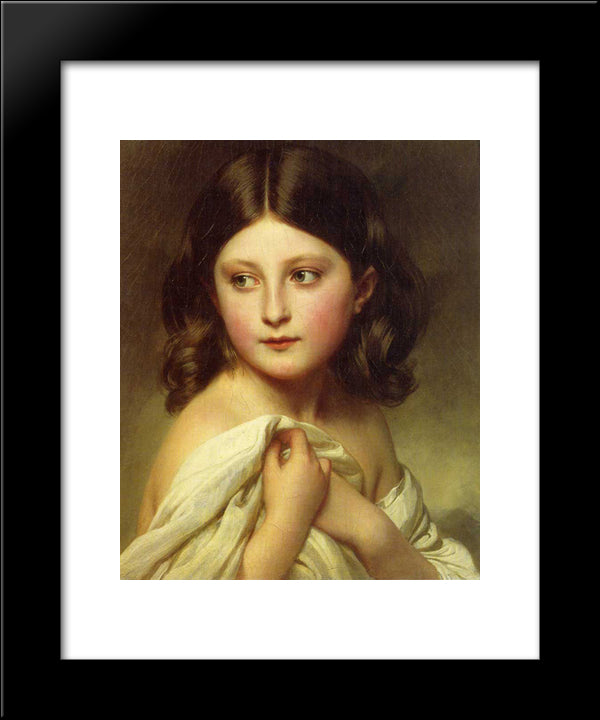 A Young Girl Called Princess Charlotte 20x24 Black Modern Wood Framed Art Print Poster by Winterhalter, Franz Xaver