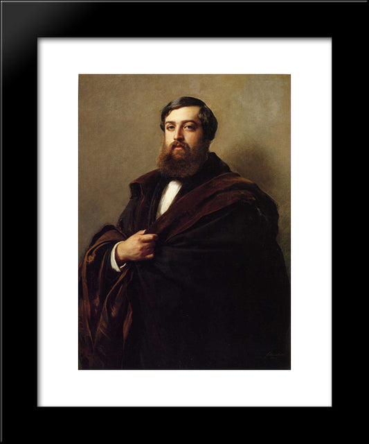 Alfred Emilien, Comte De Nieuwerkerke 20x24 Black Modern Wood Framed Art Print Poster by Winterhalter, Franz Xaver