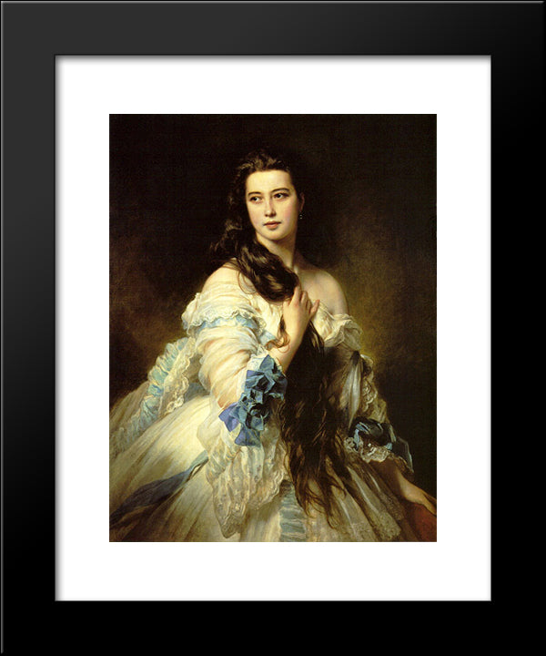 Barbara Dmitrievna Mergassov-Rimsky-Korsakova 20x24 Black Modern Wood Framed Art Print Poster by Winterhalter, Franz Xaver