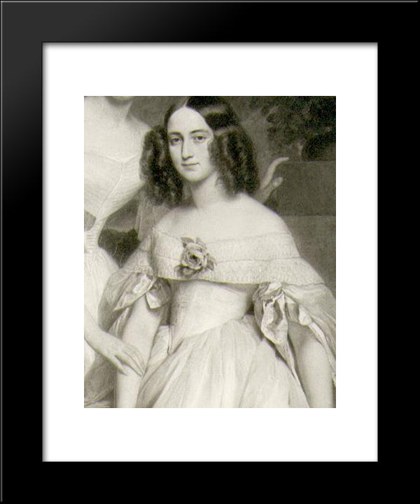 Caroline Elisabeth De Lagrange 20x24 Black Modern Wood Framed Art Print Poster by Winterhalter, Franz Xaver