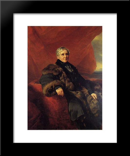 Charles Jerome, Comte Pozzo Di Borgo 20x24 Black Modern Wood Framed Art Print Poster by Winterhalter, Franz Xaver