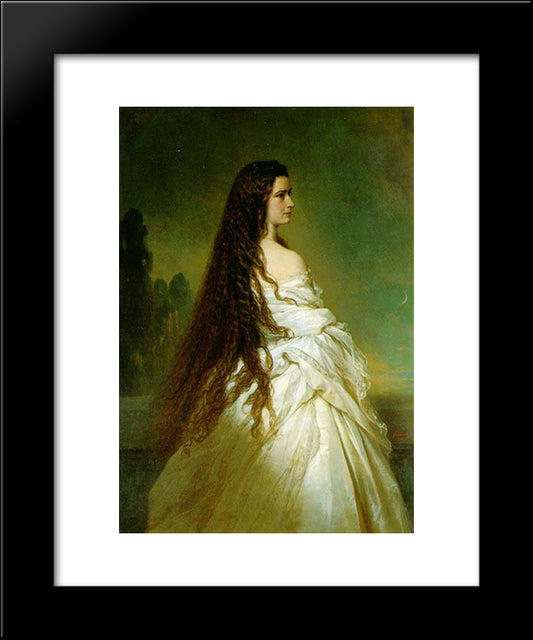 Elisabeth Kaiserin Von Osterreich 20x24 Black Modern Wood Framed Art Print Poster by Winterhalter, Franz Xaver