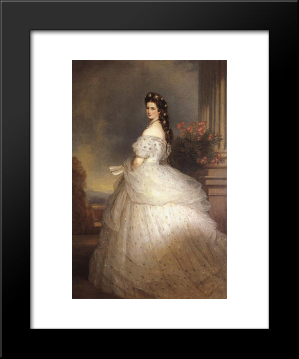 Elizabeth, Empress Of Austria 20x24 Black Modern Wood Framed Art Print Poster by Winterhalter, Franz Xaver