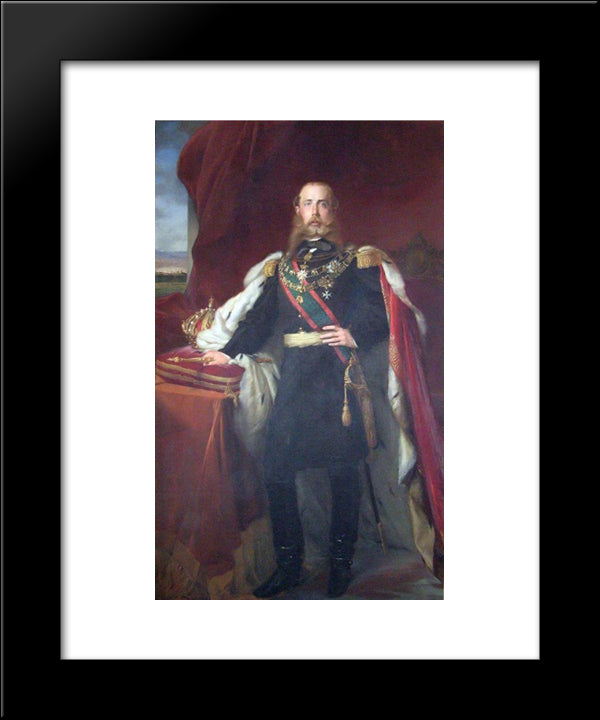 Emperor Don Maximiliano I Of Mexico 20x24 Black Modern Wood Framed Art Print Poster by Winterhalter, Franz Xaver