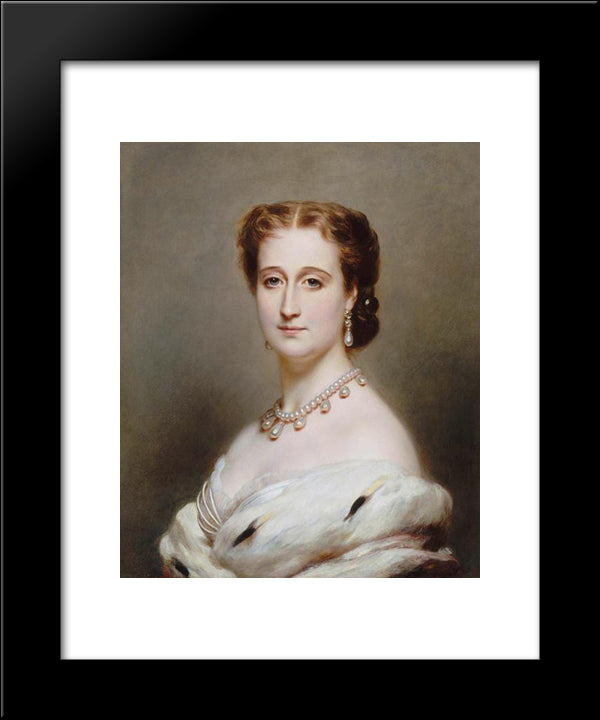 Eugenie, Empress Consort Of The French 20x24 Black Modern Wood Framed Art Print Poster by Winterhalter, Franz Xaver