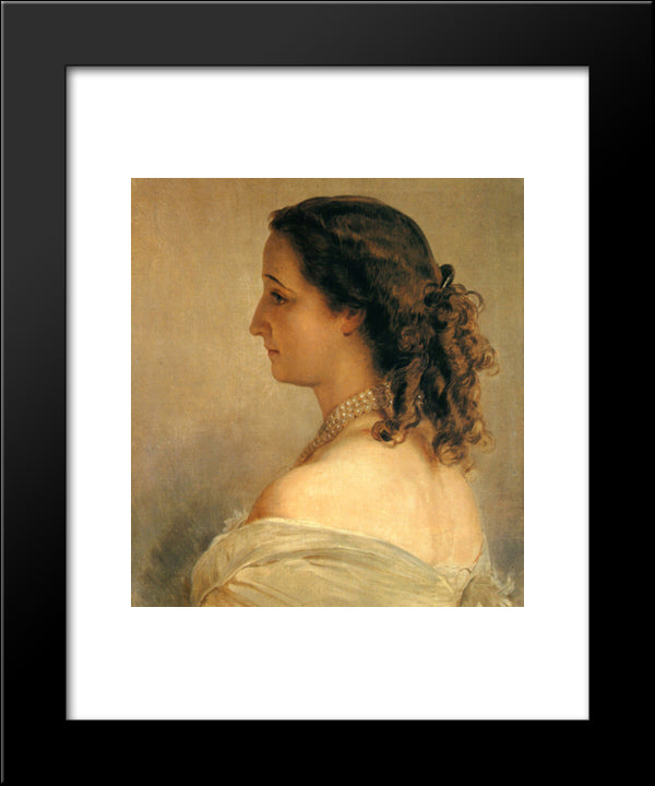 Eugenie, Empress Of The French 20x24 Black Modern Wood Framed Art Print Poster by Winterhalter, Franz Xaver