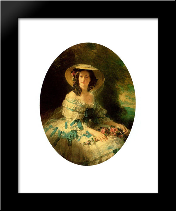 Eugenie De Montijo, Empress Of France 20x24 Black Modern Wood Framed Art Print Poster by Winterhalter, Franz Xaver