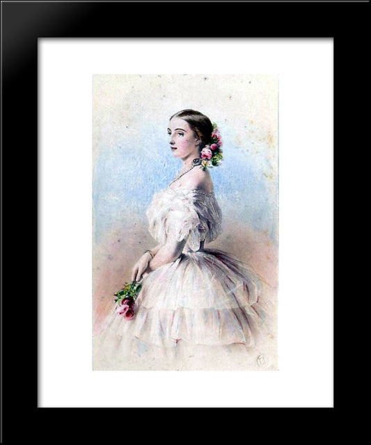 Grand Duchess Of Russia, Olga Feodorovna 20x24 Black Modern Wood Framed Art Print Poster by Winterhalter, Franz Xaver